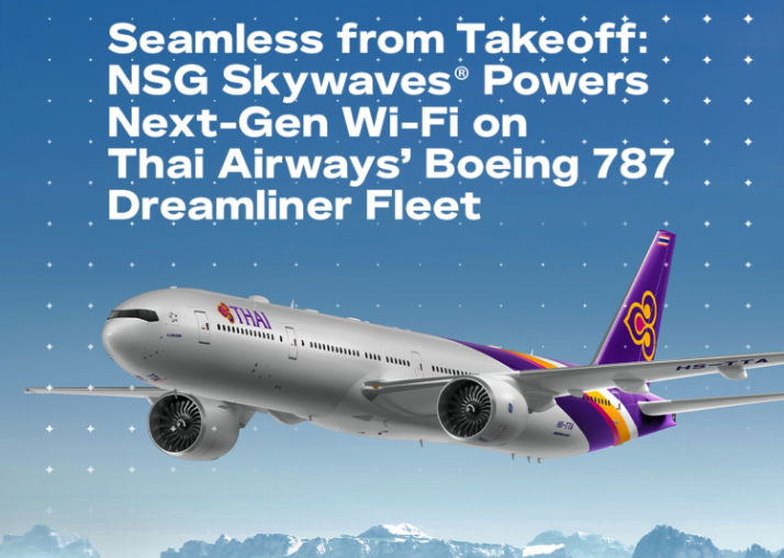 Thai Airways Becomes First Global Airline to Line-Fit Neo Space Group’s In-Flight Connectivity Solution on Boeing 787 Dreamliner Fleet